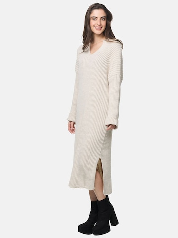 Robes en maille Elara en beige