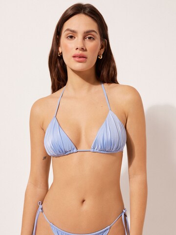 CALZEDONIA Triangle Bikini Top in Blue: front