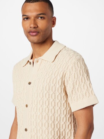 Les Deux Strickjacke 'Garrett' in Beige