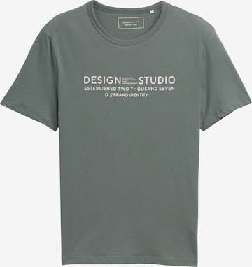 TOM TAILOR DENIM T-Shirt in Grün: Vorderseite
