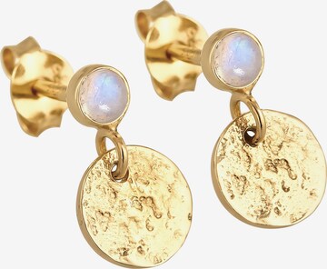 ELLI PREMIUM Earrings 'Organic Plättchen' in Gold