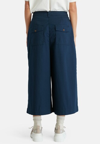 TIMBERLAND Zvonové kalhoty Kalhoty se sklady v pase – modrá