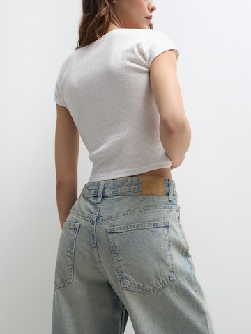 Wide Leg Jean Pull&Bear en bleu