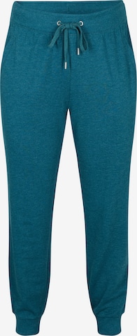 Active by Zizzi Workout Pants 'CADALIA' in Green: front