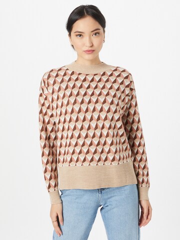 UNITED COLORS OF BENETTON Sweater 'Turtle' in Beige: front