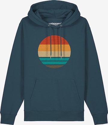 Sweat-shirt 'Retro Sunset Ocean' Watapparel en bleu : devant
