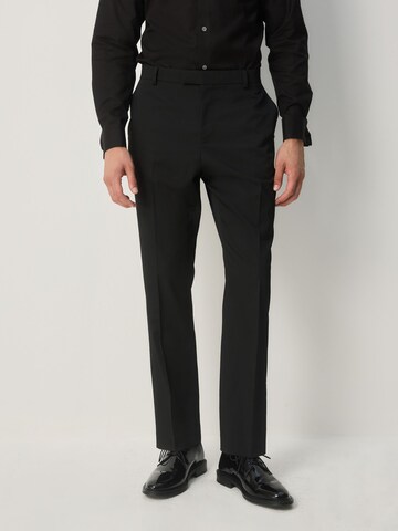 Next Slim fit Trousers with creases in Black: front