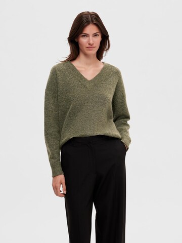 Pull-over 'MALINE' SELECTED FEMME en vert