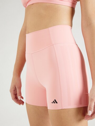 ADIDAS PERFORMANCE Skinny Sports trousers 'Optime' in Pink