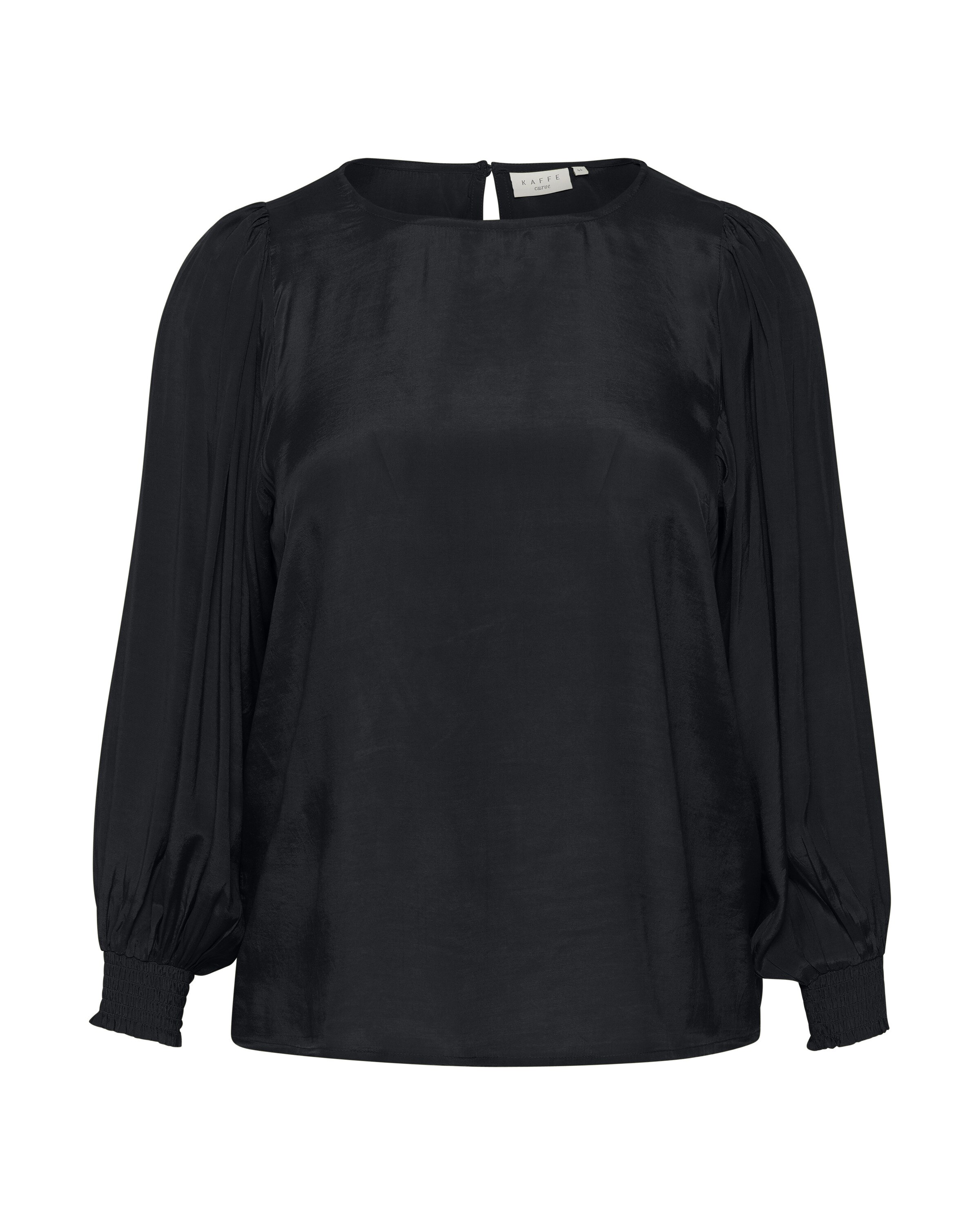 KAFFE CURVE Bluse 'Leny' in Schwarz: Vorderseite