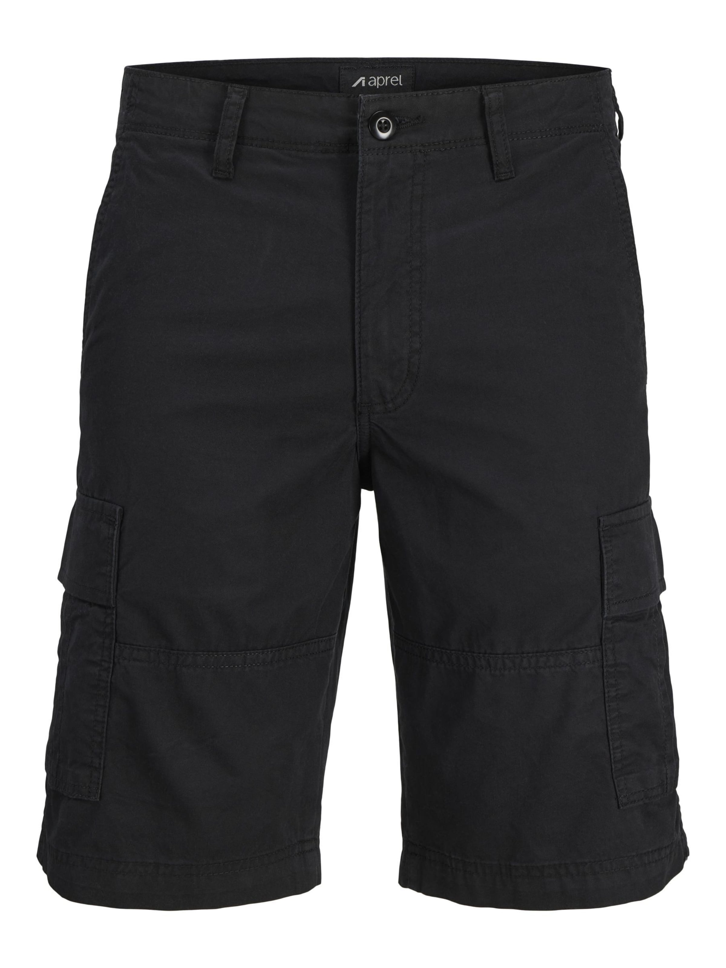 aprel Baggy Cargobukser i sort: forside