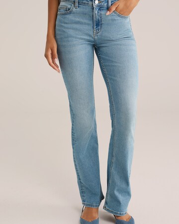 WE Fashion Bootcut Džíny – modrá: přední strana