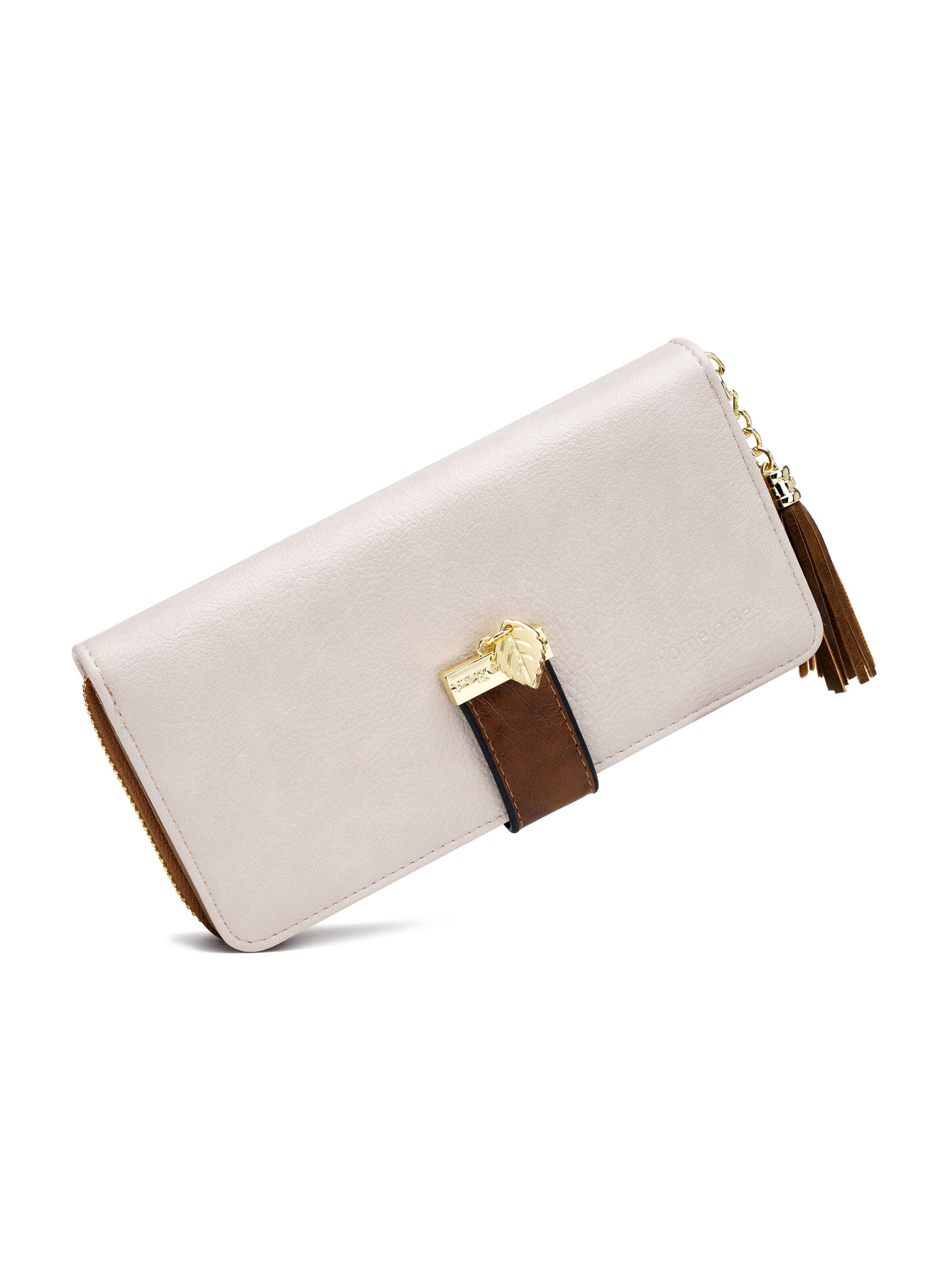 Portamonete 'Damen Klassisch Minimalistisch' di Pomelo Best in beige