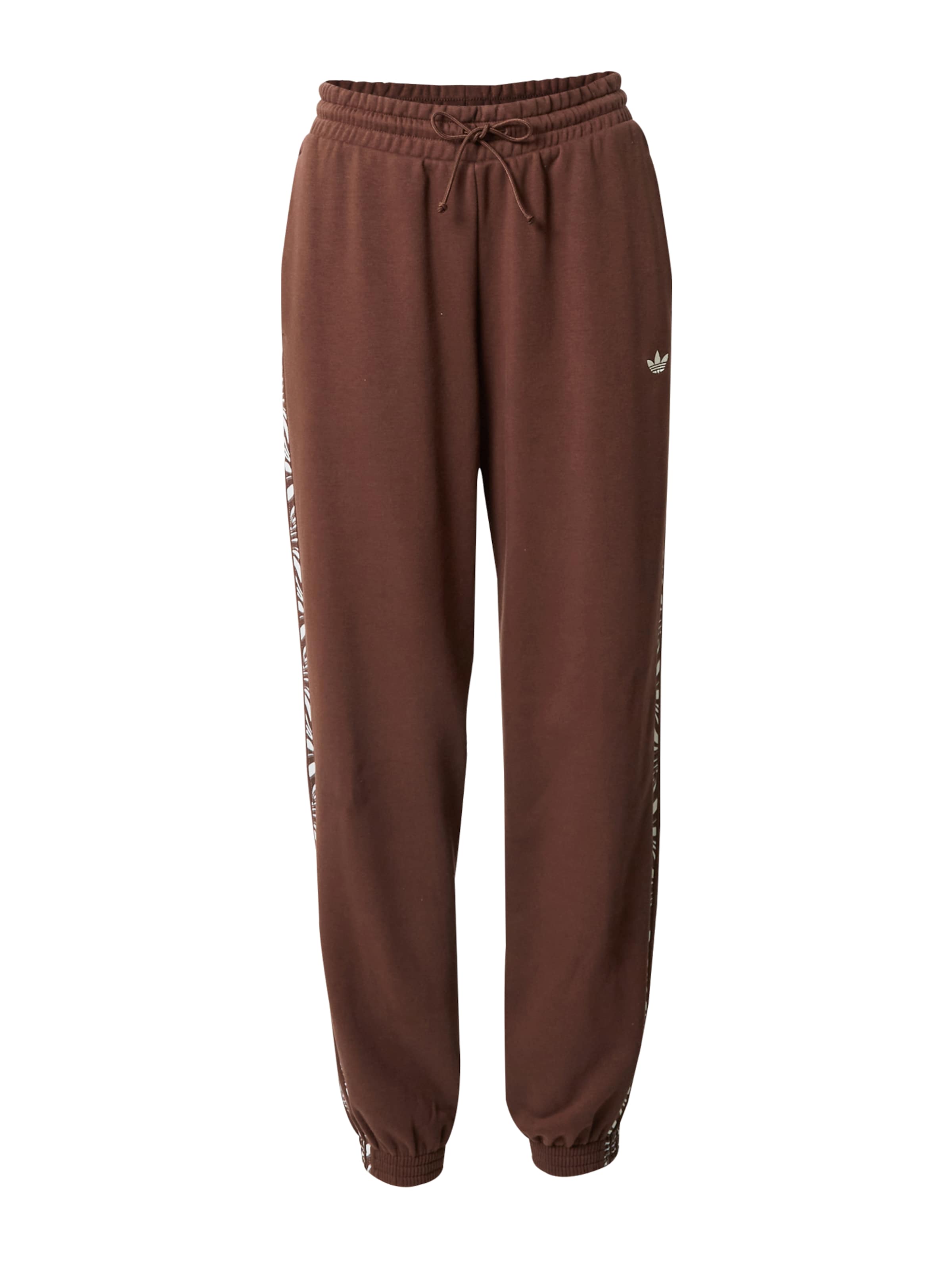 Pantaloni ADIDAS ORIGINALS pe maro / alb, Vizualizare produs