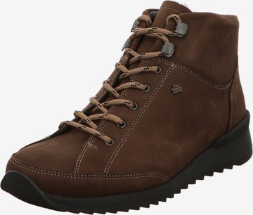 Finn Comfort Lace-Up Ankle Boots in Brown: front