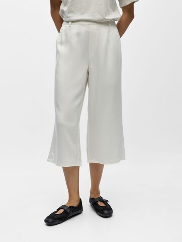 OBJECT Wide leg Trousers 'OBJFrame' in White: front