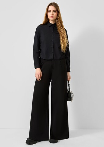 Wide Leg Pantalon QS en noir : devant