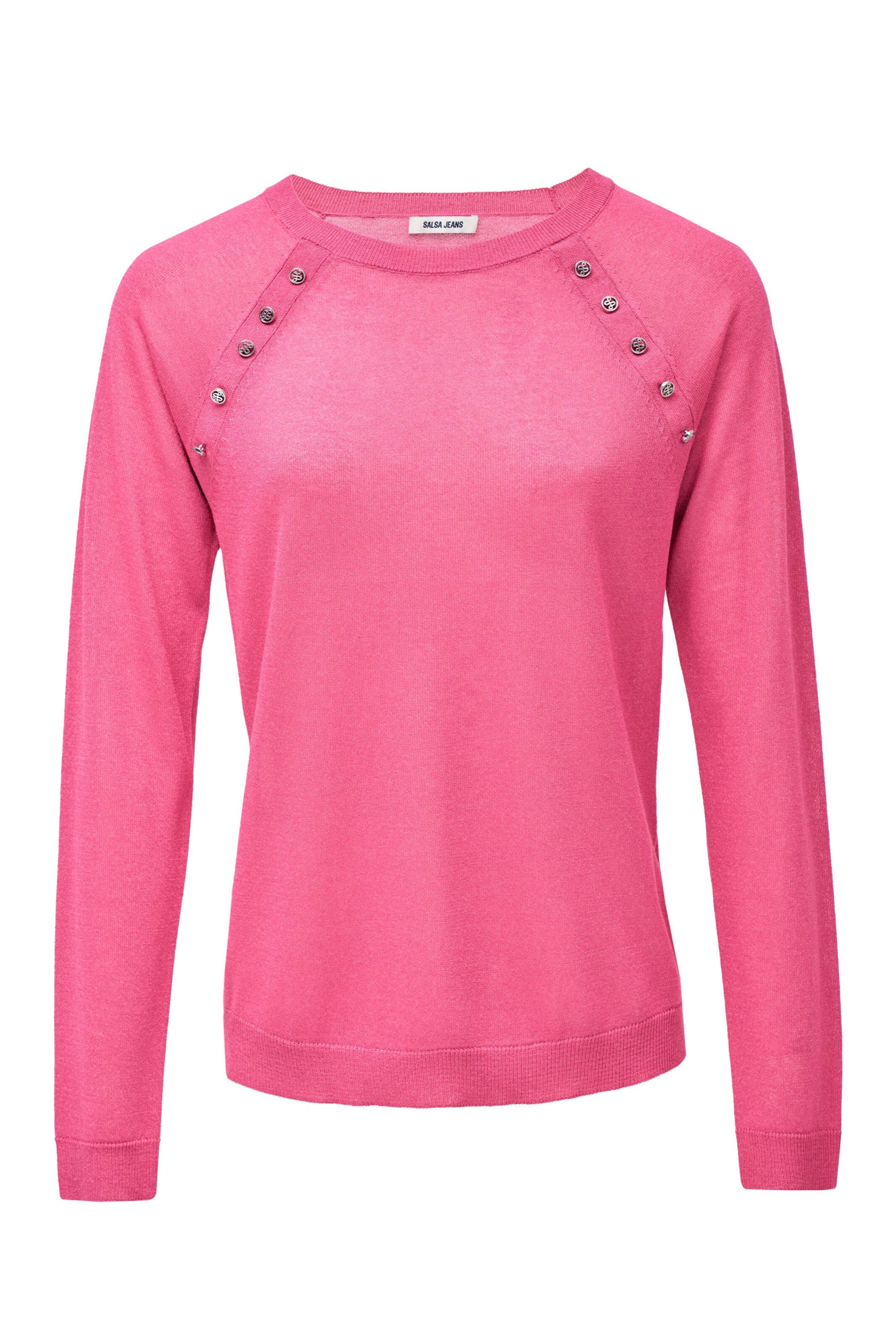Salsa Jeans Pull-over en rose / argent, Vue avec produit