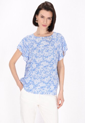 Chemisier Usha en bleu : devant