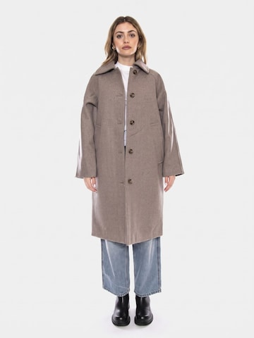 minimum Płaszcz przejściowy 'Hoshaa Pine Bark Melange -- Women's Multicolor Coat' w kolorze szary: przód