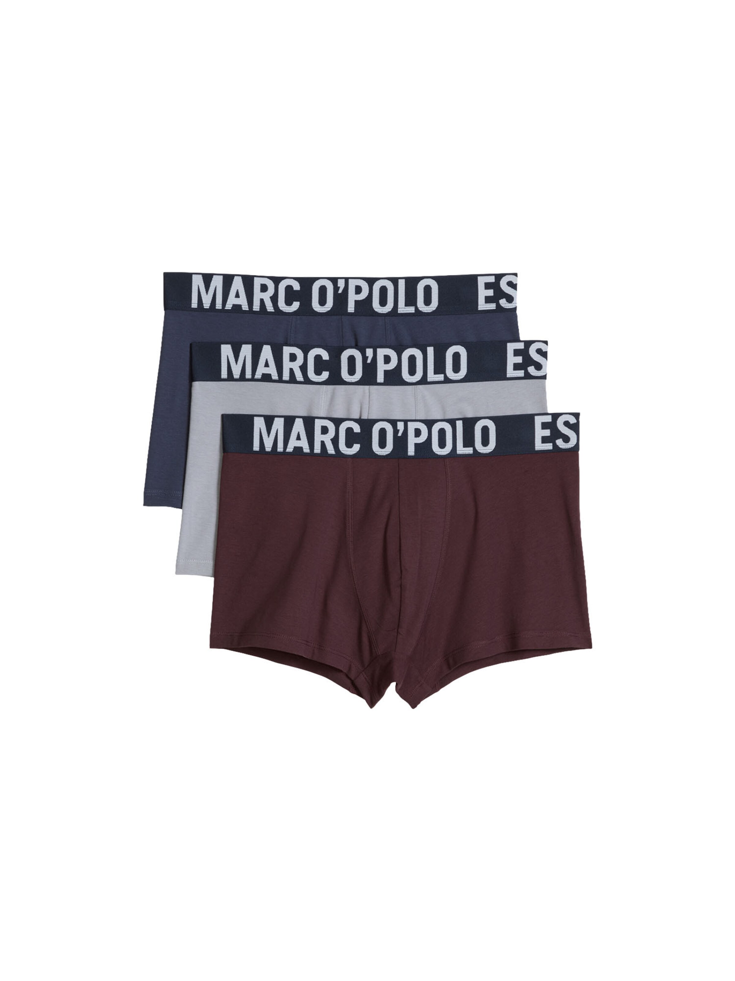 Marc O'Polo Boxer shorts ' Essentials ' in L in Dark blue / Grey / Burgundy, Item view