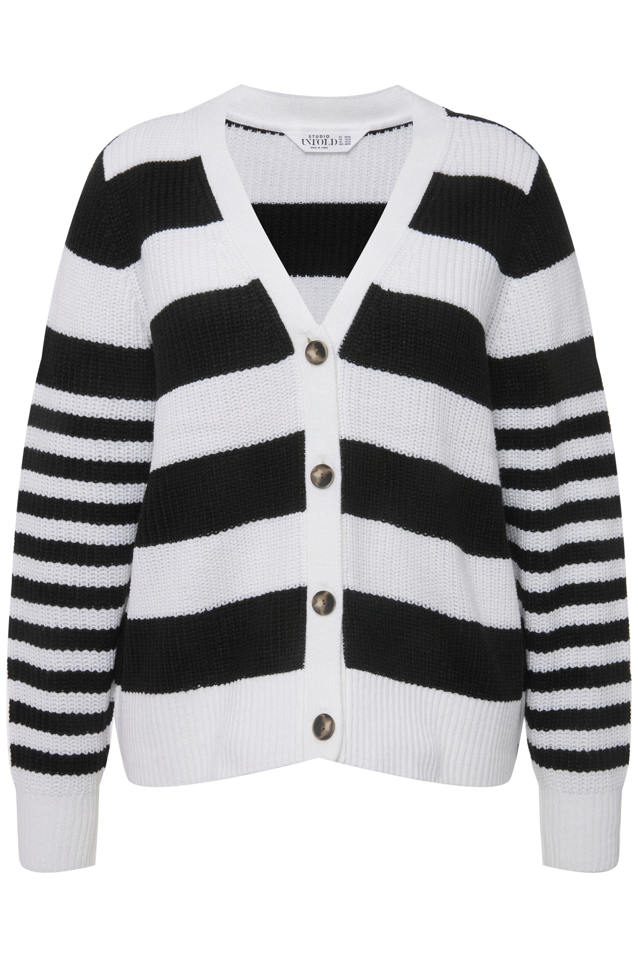 Studio Untold Strickjacke in Schwarz: Vorderseite