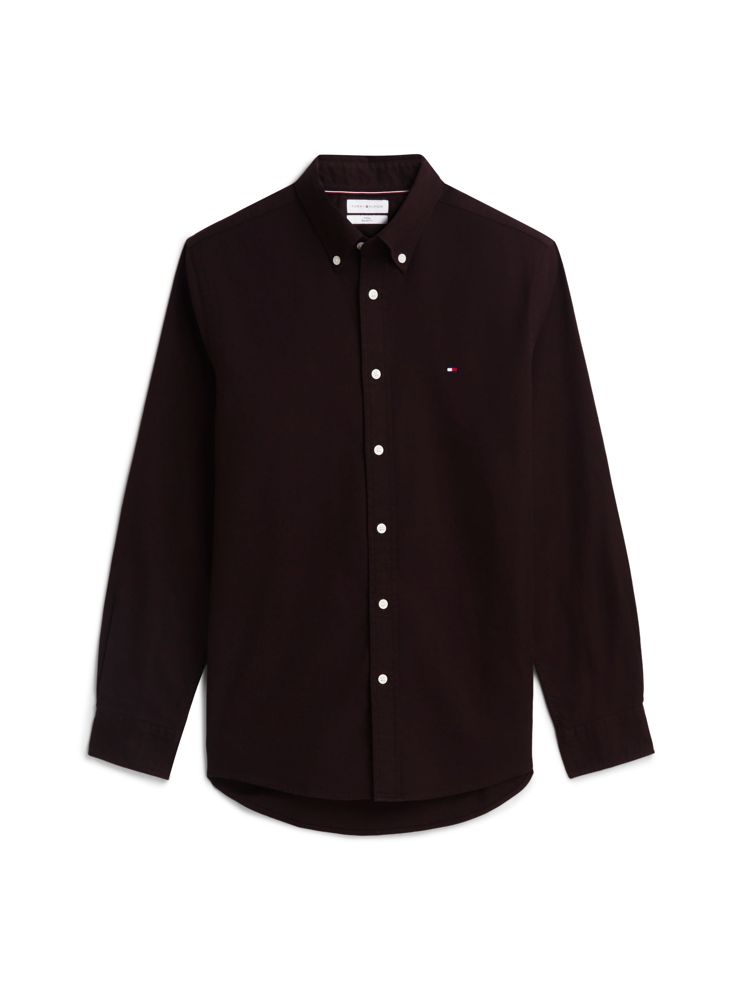 TOMMY HILFIGER Hemd 'Flex' in Braun: Vorderseite