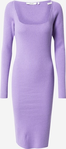 Oval Square - Vestido de malha 'Floor' em roxo: frente