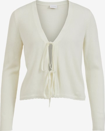 VILA Knit Cardigan 'POPSA' in White: front