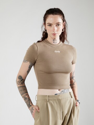 Superdry Majica | rjava barva: sprednja stran