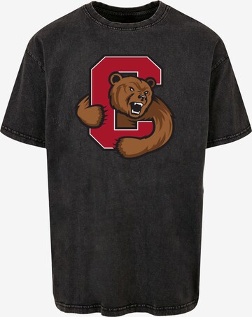 Merchcode Shirt 'Cornell University - Bear' in Black: front