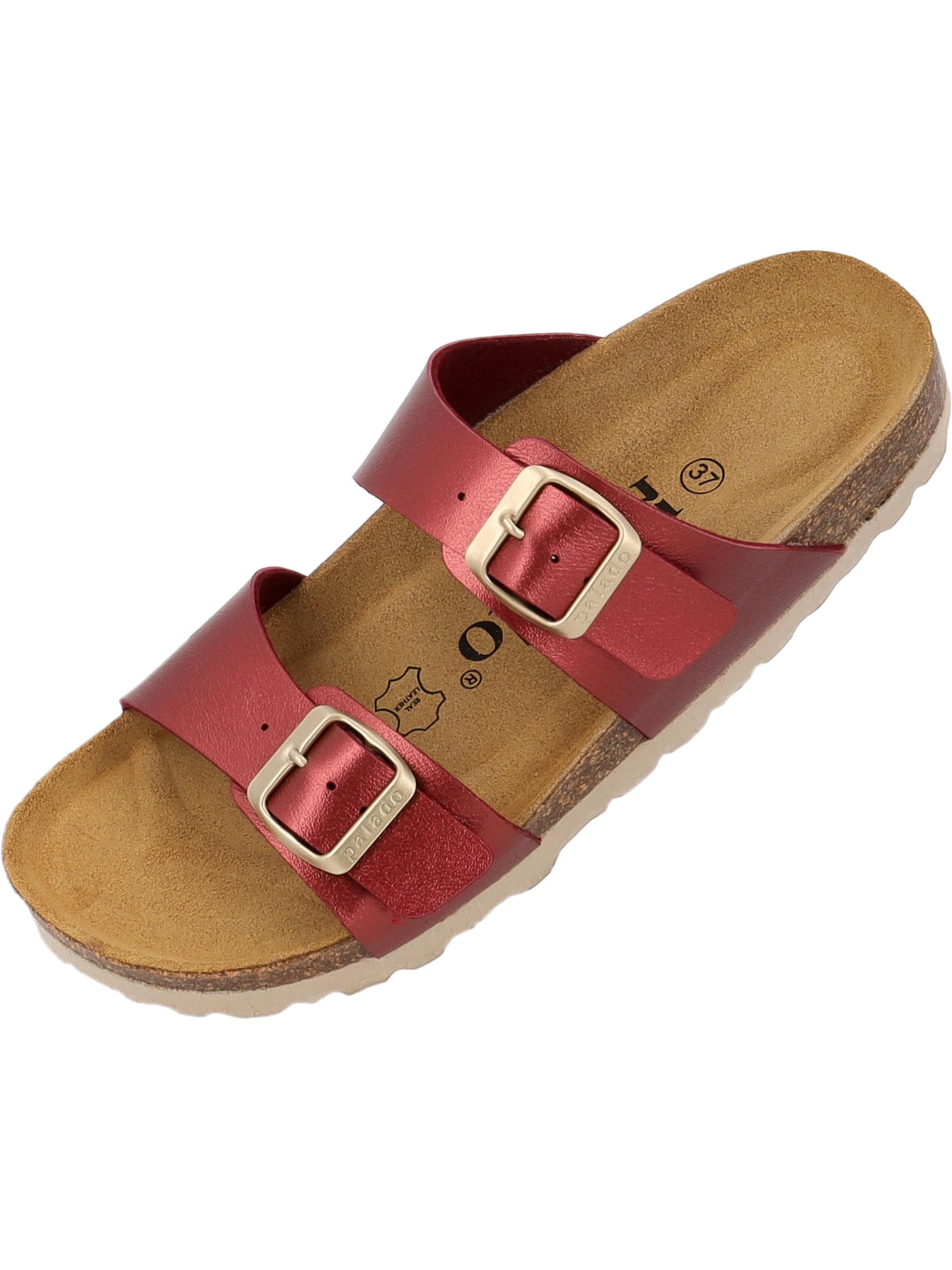 Palado - Zapatos abiertos 'Palado Samos Metallic' en rojo: frente