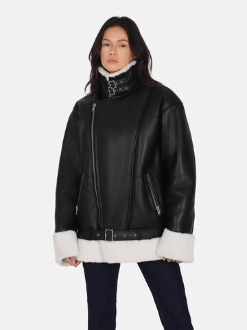 OW Collection Zimní bunda 'STOCKHOLM' – černá: přední strana