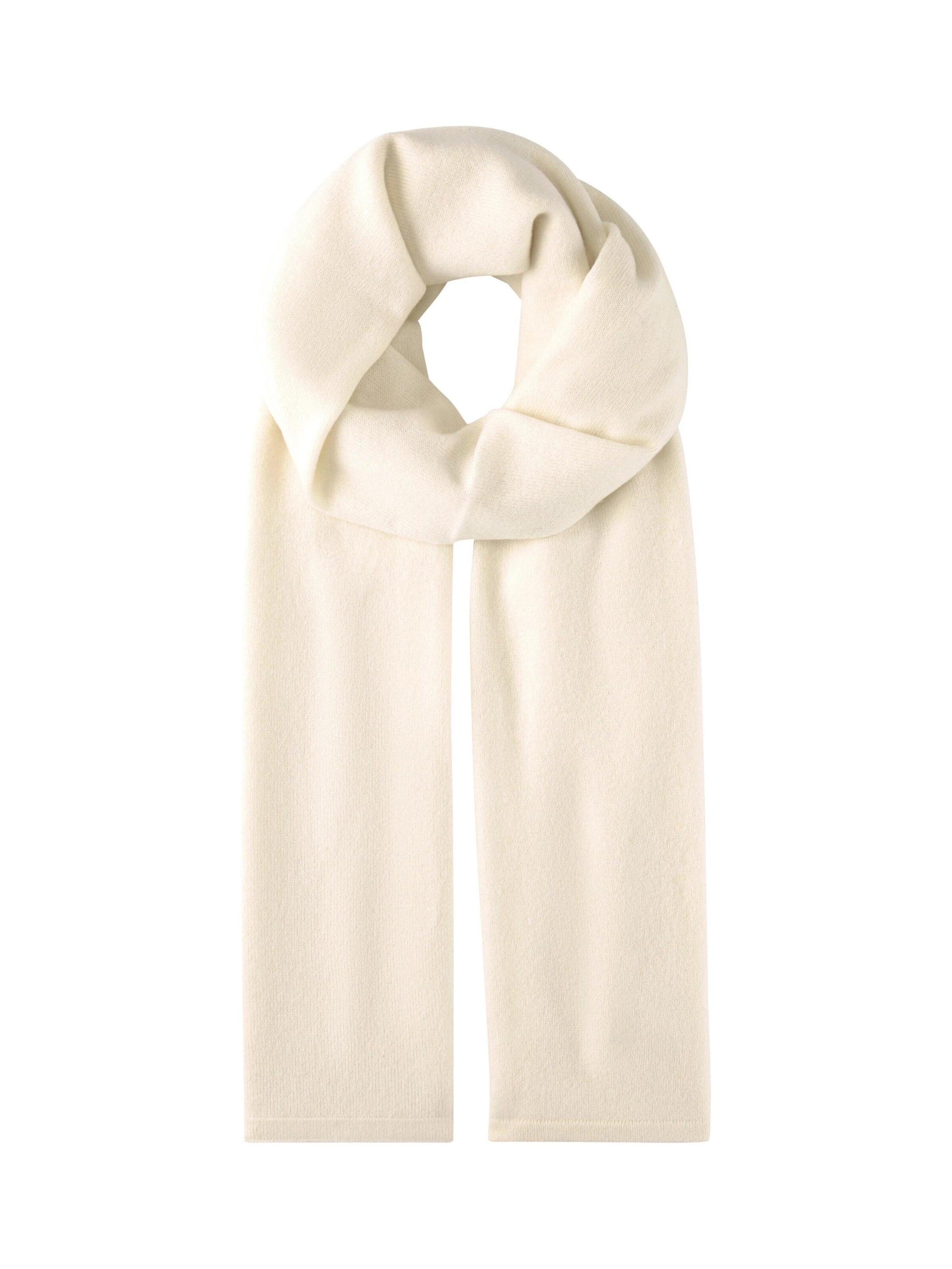 FALKE Scarf 'Pure Cashmere' in White: front