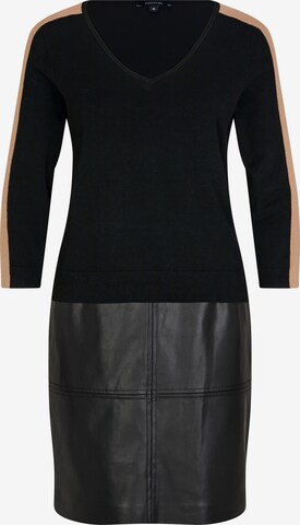 COMMA Regular Knit dress in Black: front