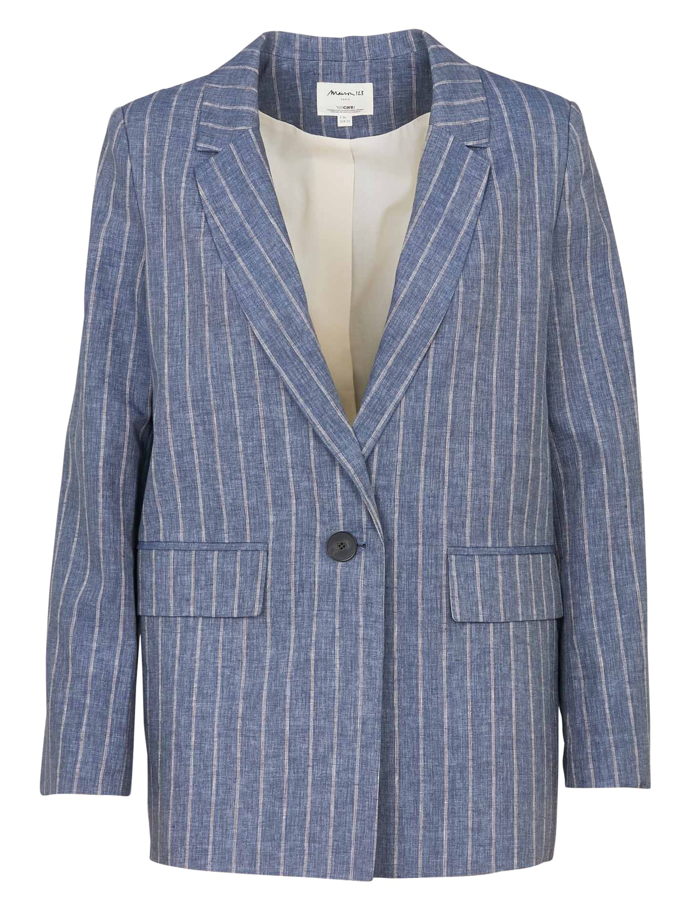 Blazer 'Nelia Lin Rayee' di Maison 123 in blu: frontale