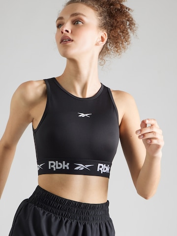Reebok Bustier Sport-BH 'ID TRAIN' in Schwarz: Vorderseite