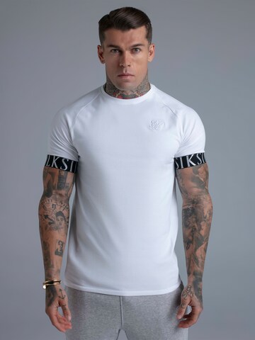 SikSilk Shirt in White: front