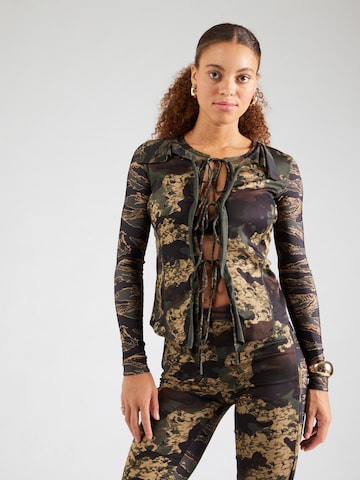 DIESEL Shirt 'T-AFRY' in Green: front