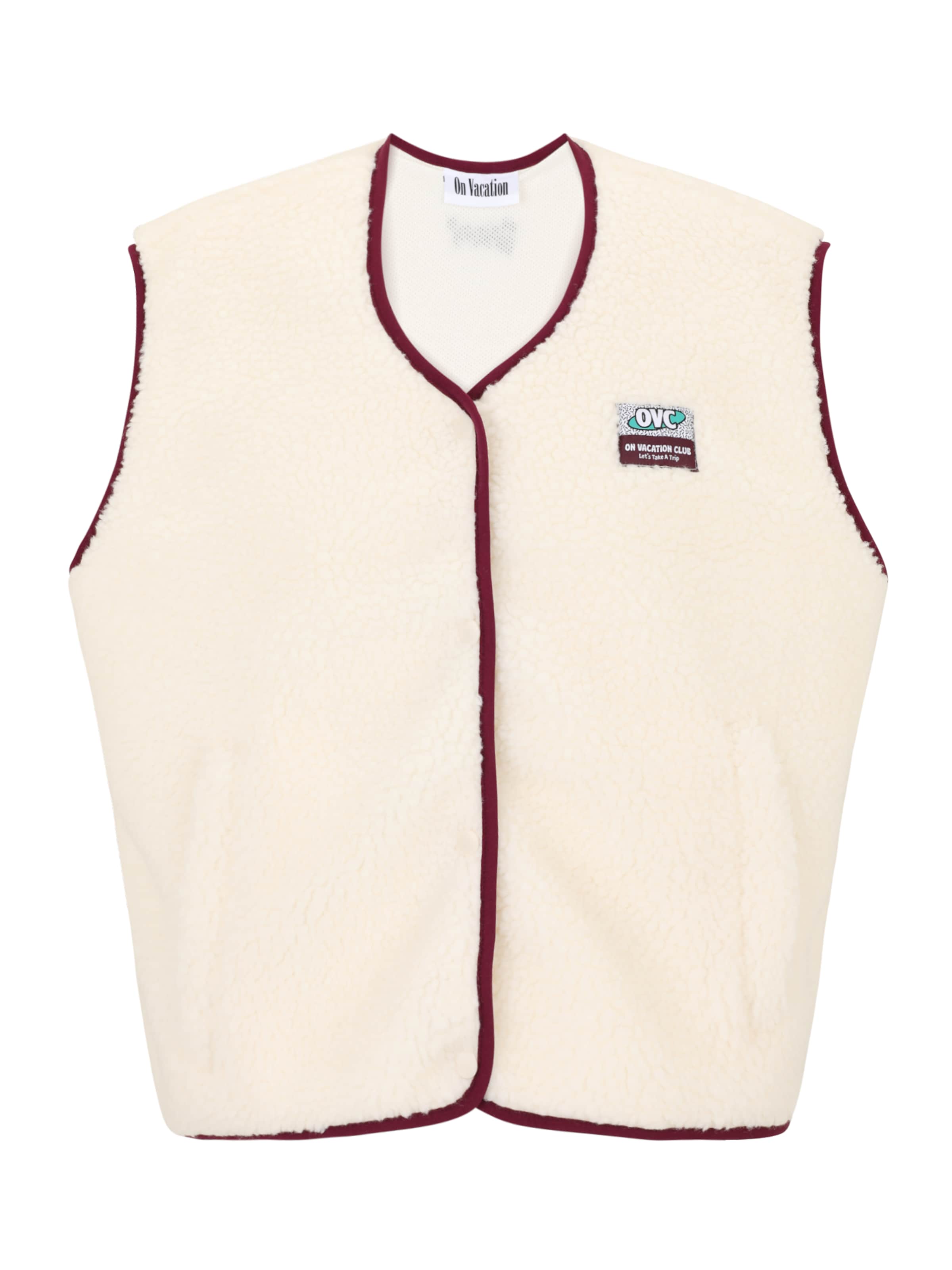 On Vacation Vest 'Wanderlust' in Beige: front