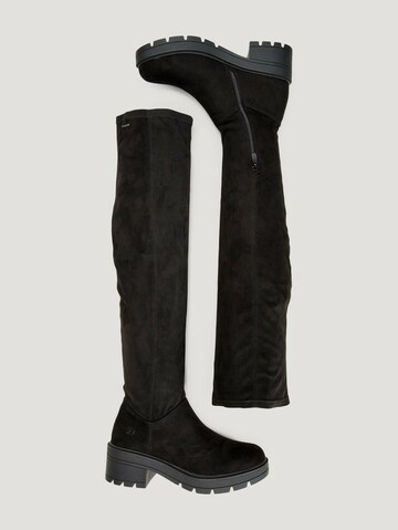 TOM TAILOR DENIM Over the Knee Boots in Black