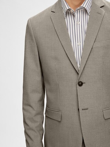 SELECTED HOMME Slim fit Suit Jacket 'Liam' in Brown