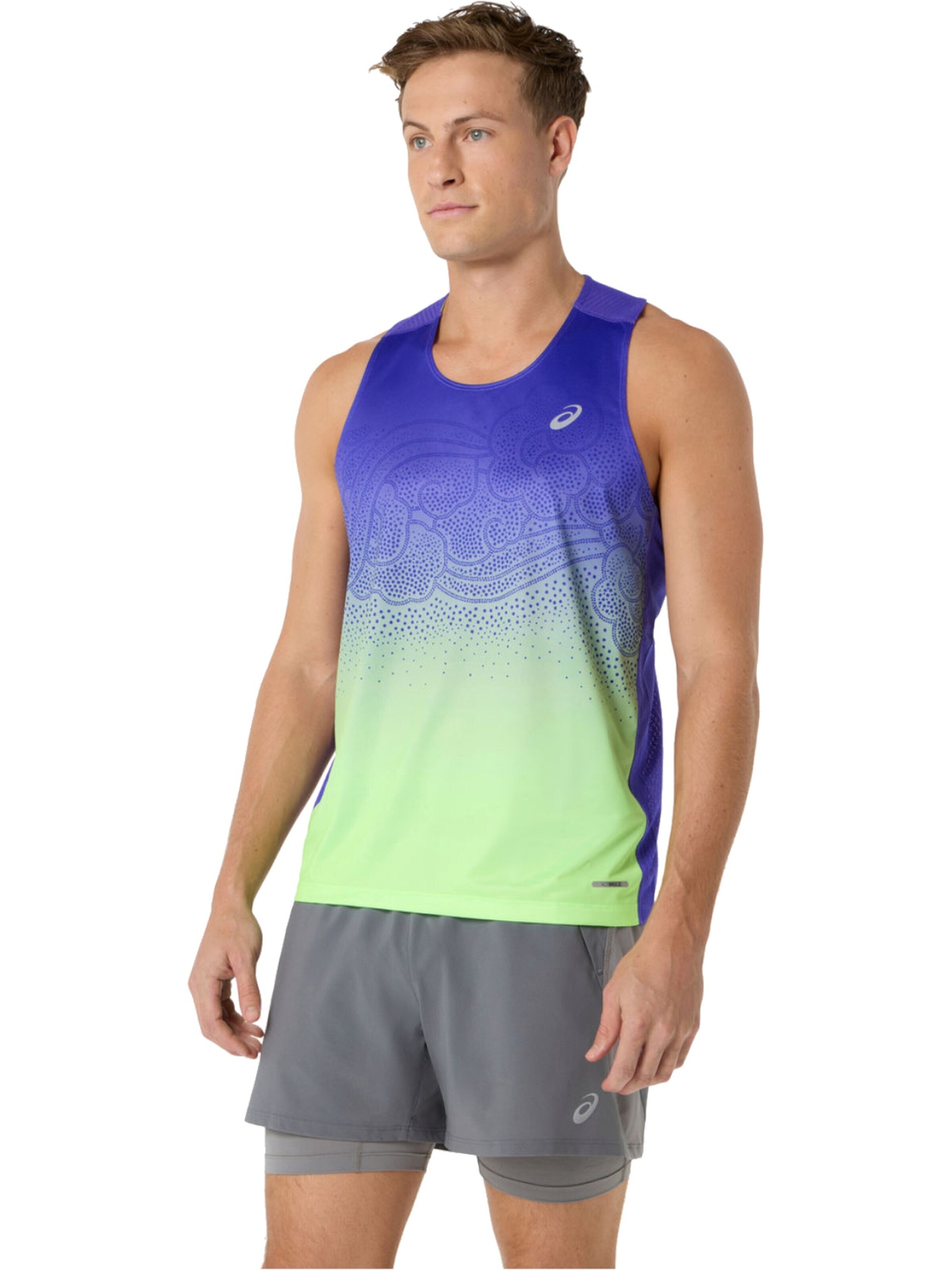 ASICS Shirt 'ASICS Road Fade Singlet' in Blauw