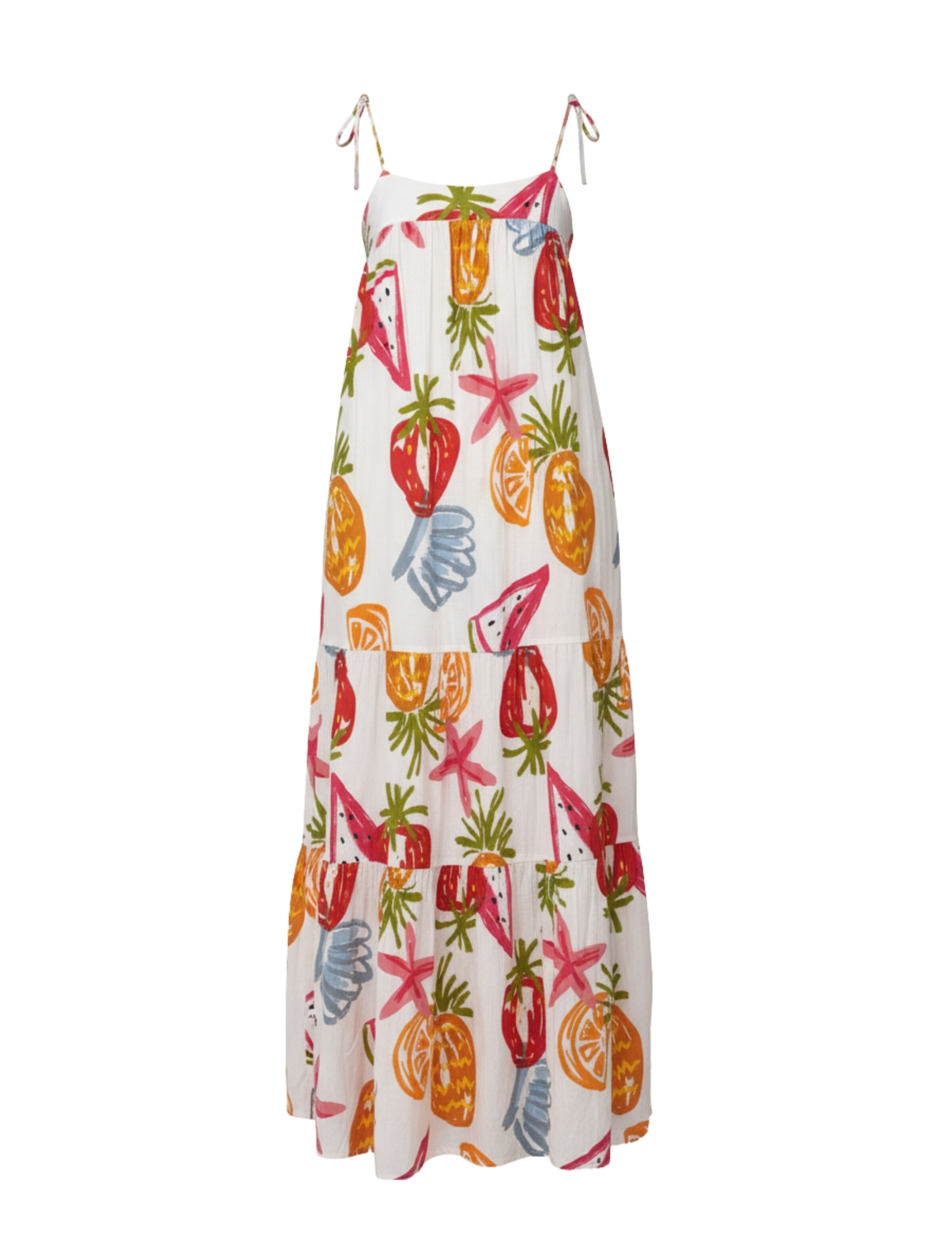 South Beach Jurk in de kleur Groen / Oranje / Rood / Wit, Productweergave