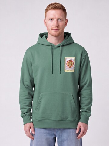 Sweat-shirt ' Tarot ' Watapparel en vert : devant