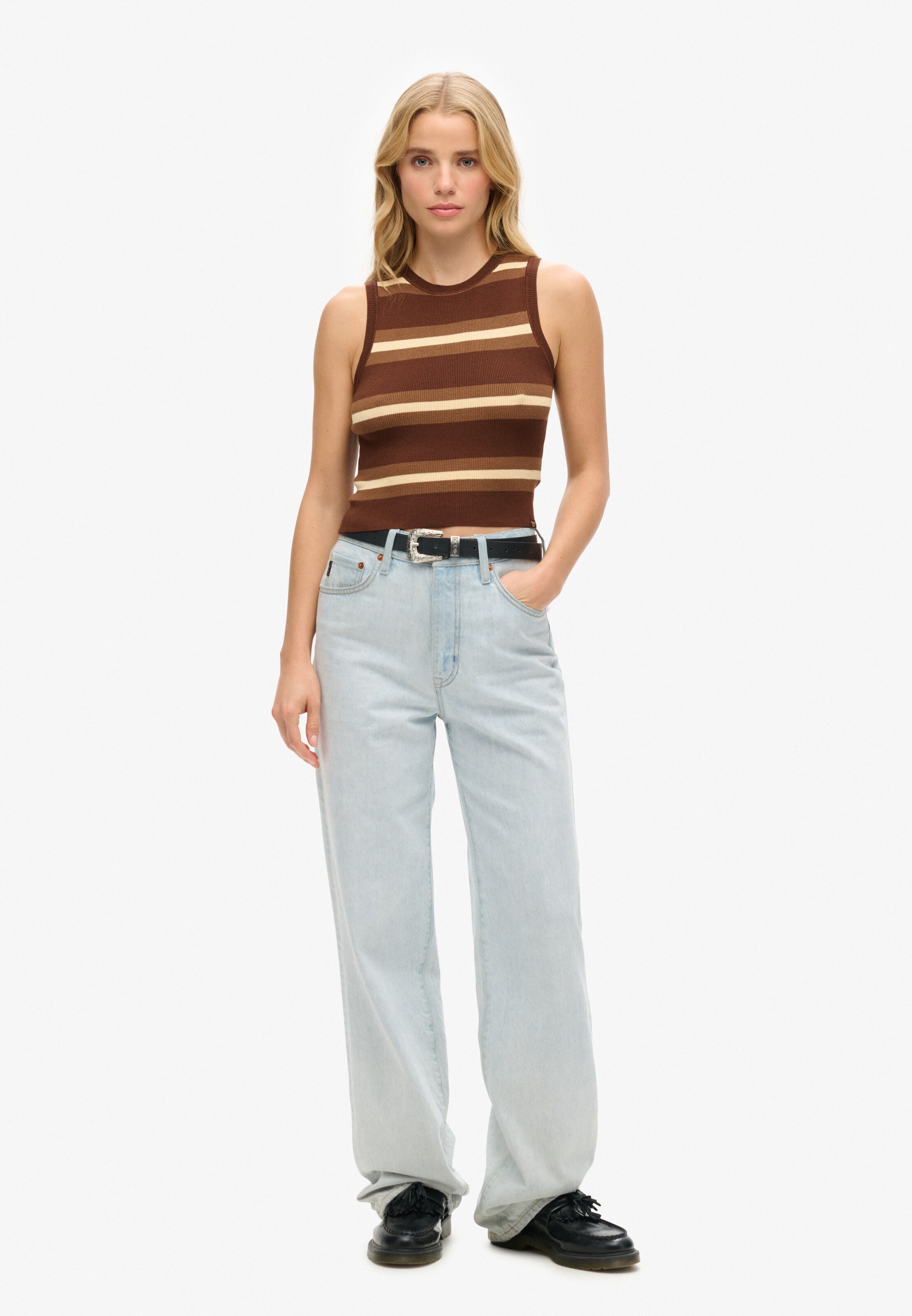 Superdry Broderad topp i brun