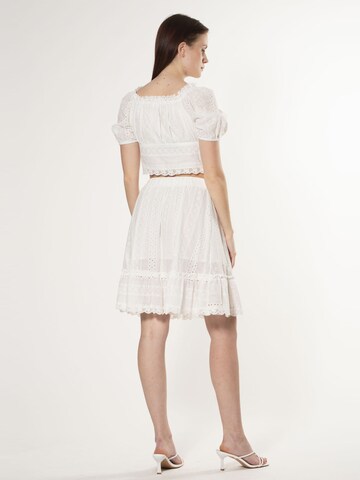 Jupe 'Broderie' Influencer en blanc