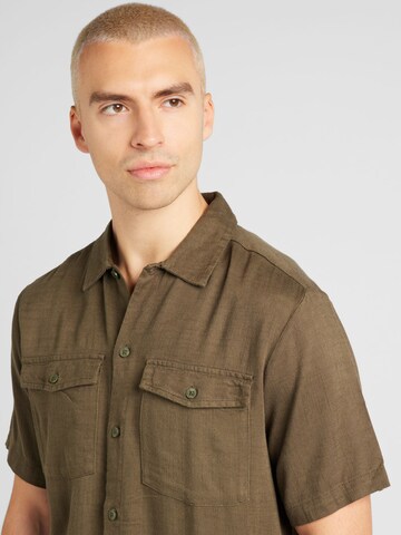 Only & Sons Regular fit Button Up Shirt 'KARI' in Green