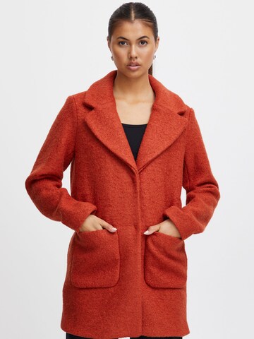 ICHI Winter Coat 'STIPA' in Orange