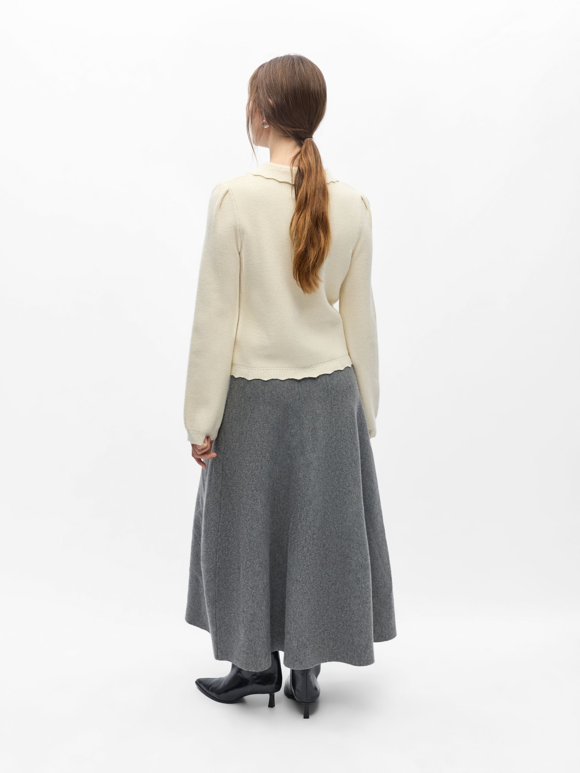 OBJECT Gebreid vest in Beige